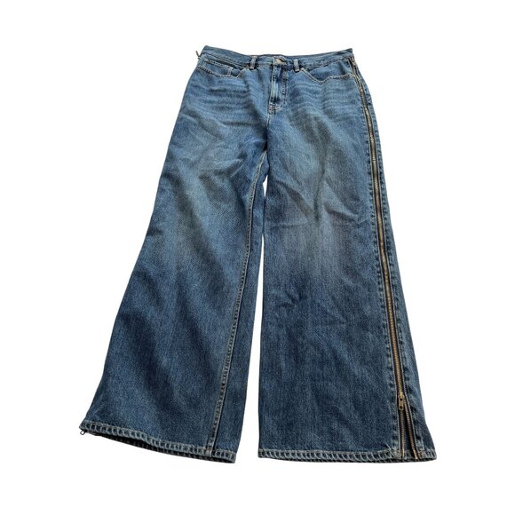 Ramy Brook Kianna Low-Rise Zipper Jeans in Medium Wash Blue